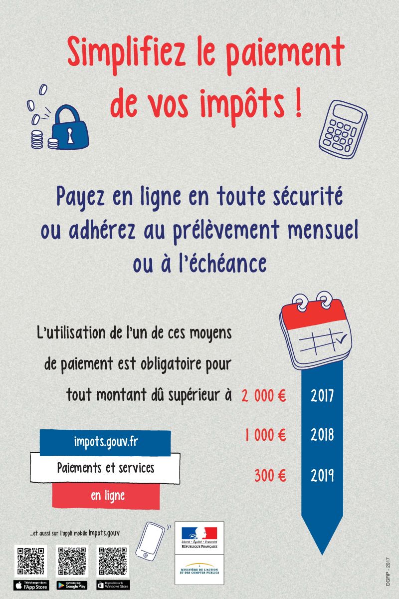 Affiche impots en ligne